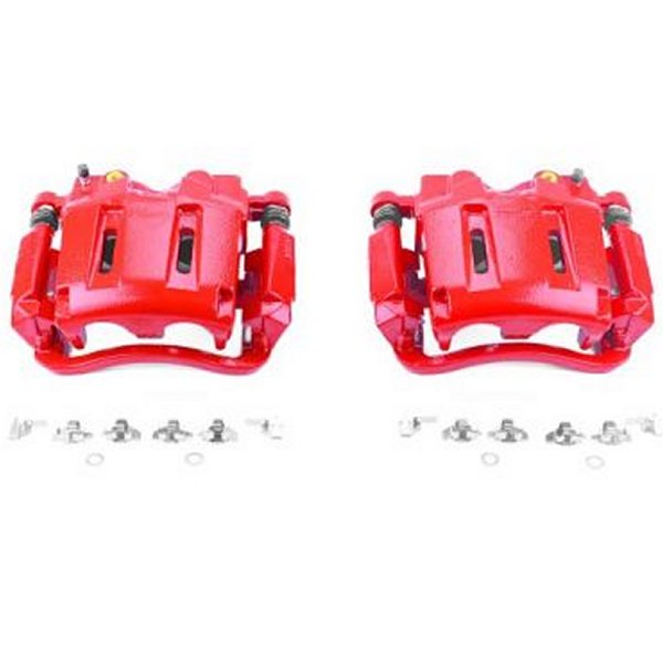 005 セット確認用 Power Stop 05-12 Ford F-250 Super Duty Front Red Calipers w