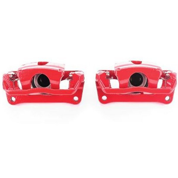 Power Stop 12年-17年 フォード F-150 リヤ レッド Calipers w/ブラケットs - 2個 PSBS5396 WO店