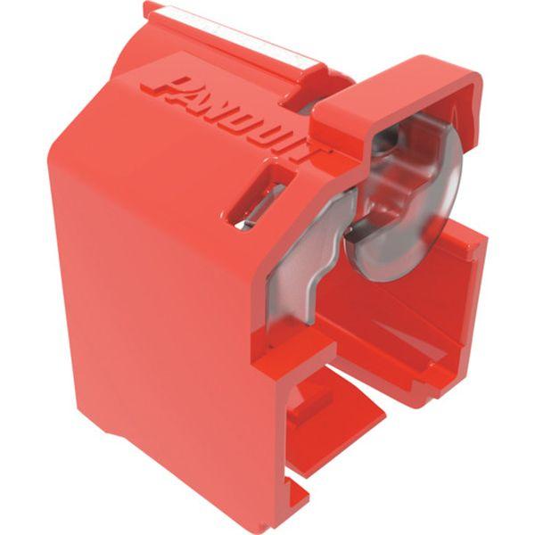 パッチコードロック(LANケーブルロック) 赤 100個入り 専用工具5個付き PSL-DCPLRE-C PSLDCPLREC-TN WO店_1