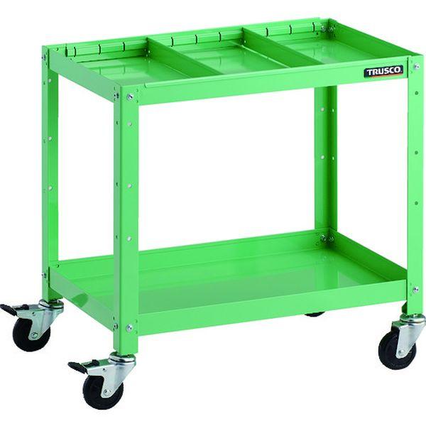 TRUSCO ラビットワゴン 600X400 仕切2段付 ゴム車輪 YG色 RBW-662S2 WO店の通販は