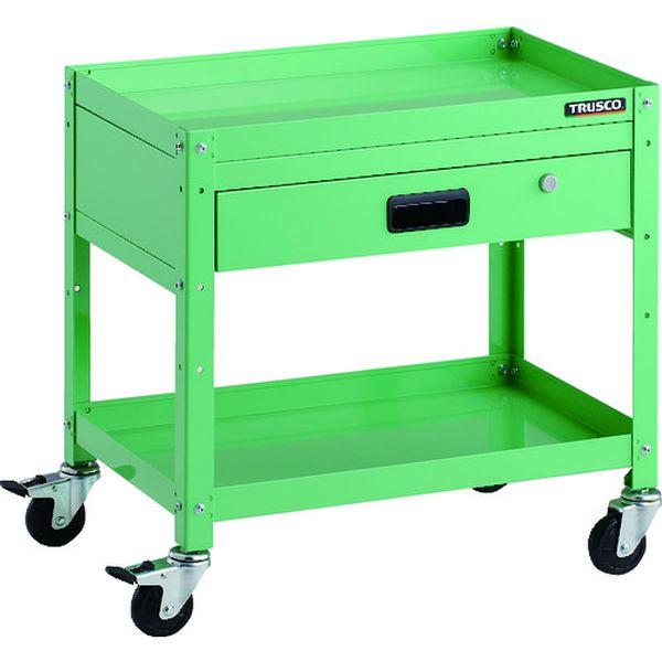 RBW662VYG  ツールワゴン ラビットワゴン 600X400 引出1段付 ゴム車輪 ヤンググリーン RBW662VYG-TN WO店
