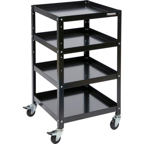 RBW854BK トラスコ中山(株) TRUSCO ツールワゴン ラビットワゴン 500×500 ゴム車輪 ブラック RBW-854 BK WO店 18,250円