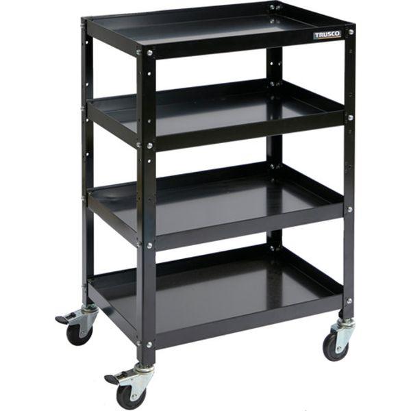 RBW964BK トラスコ中山(株) TRUSCO ツールワゴン ラビットワゴン 600×400 ゴム車輪 ブラック RBW-964 BK WO店