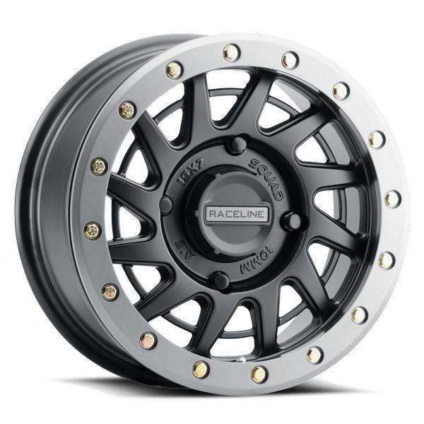 Raceline A12BG Squad 15x7in/4x137 BP/38mm Offset/110.18mm Bore - BLK & Gunmetal Ring Beadlock Wheel rclA12BG-57037+38 WO店