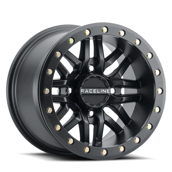 Raceline A91B Ryno 15x7in / 4x156 BP / 10mm Offset / 132.5mm Bore - Satin Black Beadlock Wheel rclA91B-57056-52 WO店