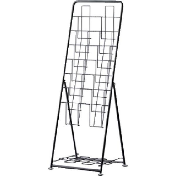 RFPFSDBBK アール・エフ・ヤマカワ(株) アールエフヤマカワ パンフレットスタンド 7段 ダブル ブラック RFPFS-DBBK WO店の通販は