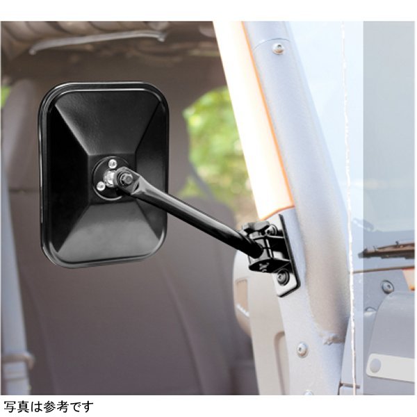 Rugged Ridge 97年-18年 TJ JK Black Rectangular Quick Release Mirrors RUG11025-12 WO店の通販は