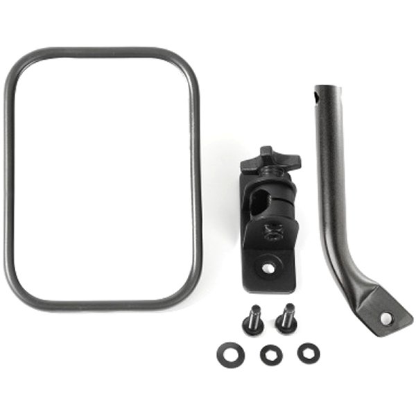 Rugged Ridge 97年-18年 Jeep ラングラー Textured Black Rectangluar Stubby Trail Mirror RUG11025-20 WO店