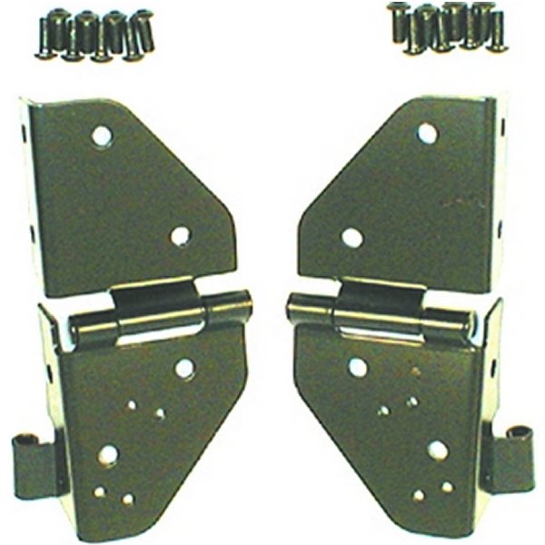Rugged Ridge 76-86 Jeep CJ / 87-95 Jeep ラングラー YJ Black Windshield Hinges RUG11209-01 WO店の通販は