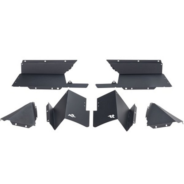 Rugged Ridge Inner Fender Liners リア Aluminum Black 20-21 Jeep Gladiator JT RUG11615-63 WO店