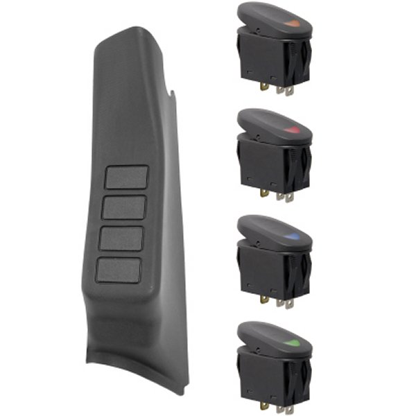Rugged Ridge A-Pillar 4 Switch Pod キット ブラック LHD 11年-18年 JK RUG17235-96 WO店