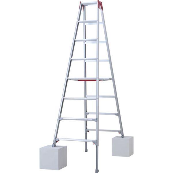 RYZ24D 長谷川工業(株) ハセガワ 脚部伸縮式アルミ専用脚立  ワンタッチバー RYZ型 8段(10890) RYZ-24D WO店