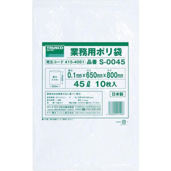 S0500  トラスコ中山(株) TRUSCO 業務用ポリ袋0.1×500L 5枚入 S0500-TN WO店