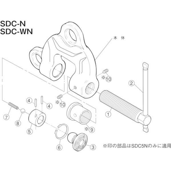 (株)スーパーツール スーパー スクリューカムクランプ(SDC-N)用カムセット SDT1N-TN WO店