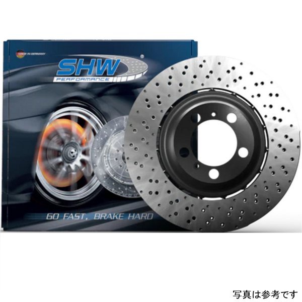 SHW 20-21 ポルシェ 718 Cayman GT4 4.0L Left フロント Drill-Dimp Lightweight ブレーキローター (98135140581) SHWPFL41787 WO店