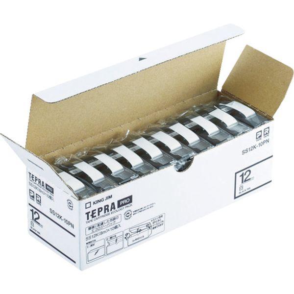 SS9K10PN JIM 【純正】「テプラ」PROテープ 9mm エコパック(10個入り)/白ラベル/黒文字 長さ8m SS9K10PN-TN WO店