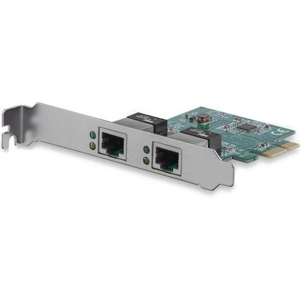 LANカード/PCIeE/x1/2x RJ45/10/100/1000Mbps/Win ＆ Mac ST1000SPEXD4-TN WO店