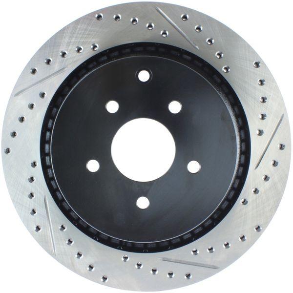 StopTech 09 Infiniti FX50 SportStop Slotted &amp; Drilled Rear Left Rotor sto127.42105L WO店