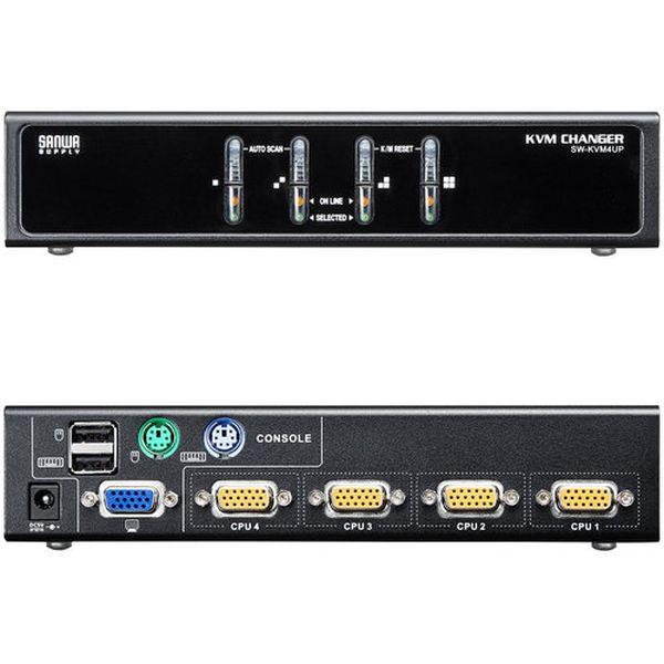 SWKVM4UP サンワサプライ(株) SANWA PS/2・USB両対応パソコン自動切替器(4：1) SWKVM4UP-TN WO店
