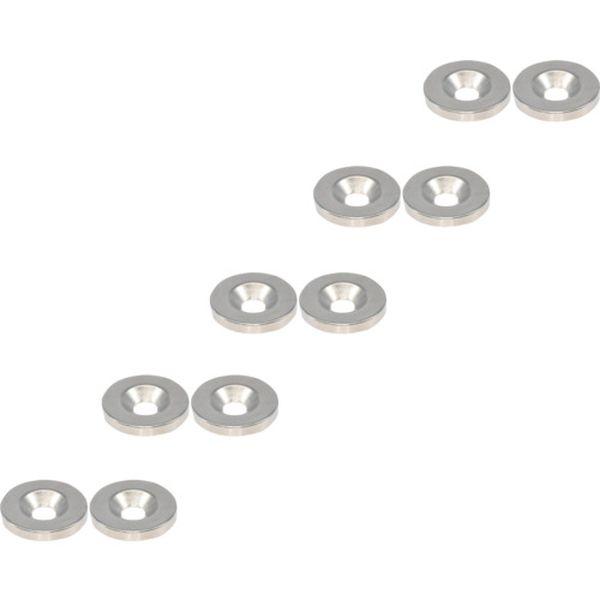T25R04M610P  まとめ買い ネオジム丸形磁石 皿ねじ穴付 外径25mmX4mm M6 10個入 T25R04-M6-10P WO店