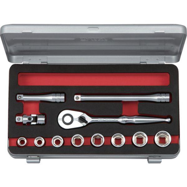 京都機械工具(株) KTC 9.5sq.ソケットセット(六角)インチサイズ［12点］ TB312BA WO店