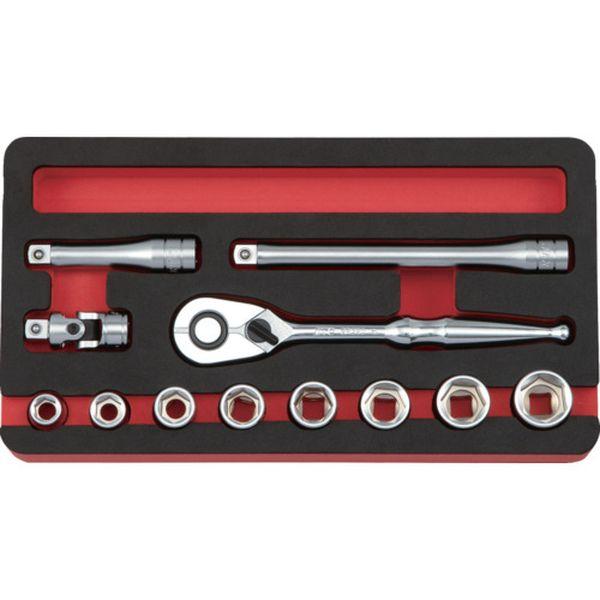 京都機械工具(株) KTC 9.5sq.ソケットセット(六角)インチサイズ［12点］ TB312BA WO店_1
