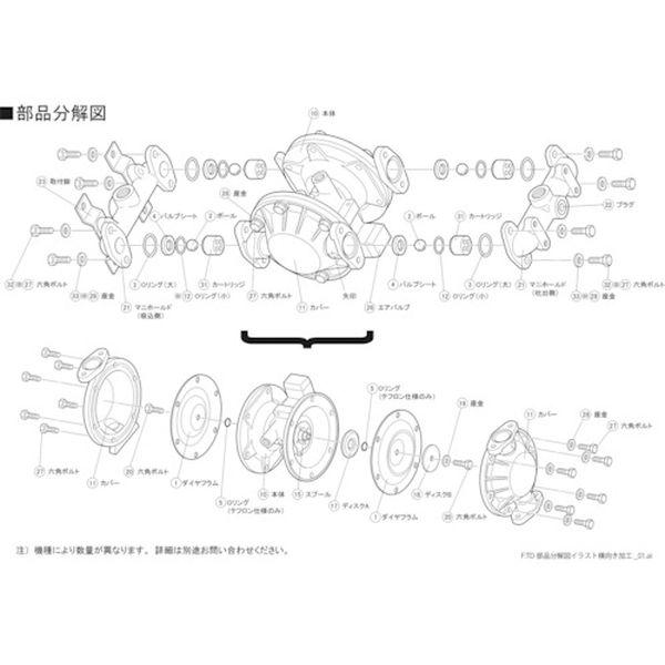 TD225ST004 (株)TAIYO TAIYO ダイヤフラムポンプTD2-25ST用メンテナンスパーツ バルブシート TD225ST004-TN WO店