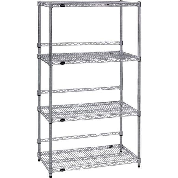 スチール製メッシュラック W905XD457XH1838 4段 バックバー付 TMEBB6344-TN WO店