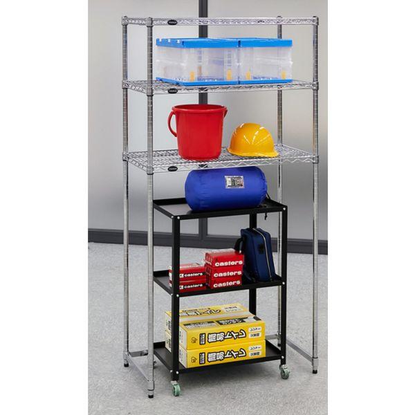 スチール製メッシュラック下段開放型 W1205XD305XH1533 棚板3枚 TMESB5433-TN WO店_1