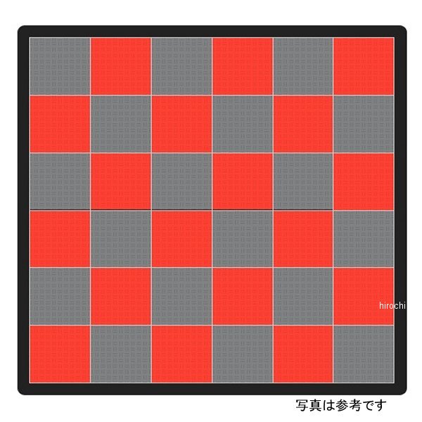 テックタイル TECTile Car-Lセット 3,400mm×6,040mm ダークグレー/赤 TECTILE-GARAGE0007-DGR-RD WO店