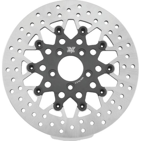 Twin Power 08-Up FLH FLT Rear 11.8in Floating Rotor Mesh Black twp666826 WO店
