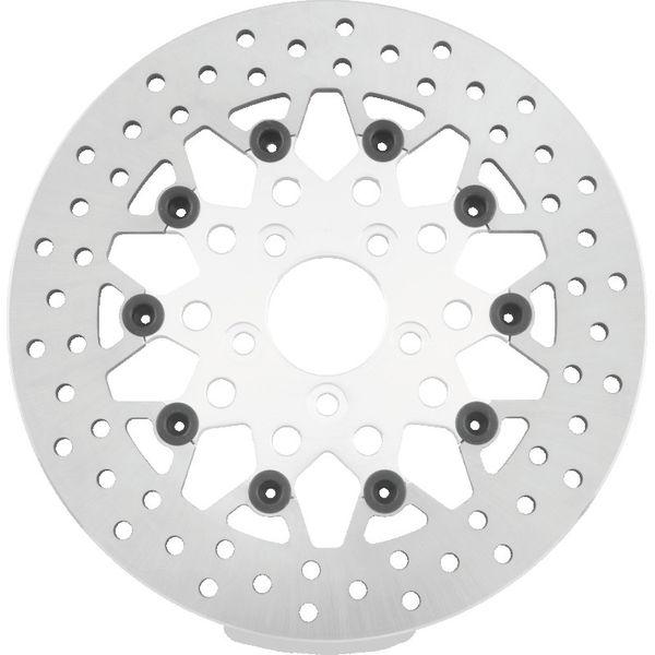 Twin Power 08-Up FLH FLT Rear 11.8in Floating Rotor Mesh Silver twp666828 WO店