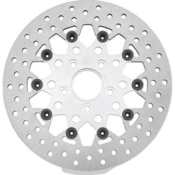 Twin Power 84-17 Big Twin Exc 08-17 FLH FLT Rear 11.5 Floating Rotor Silver Mesh twp666840 WO店