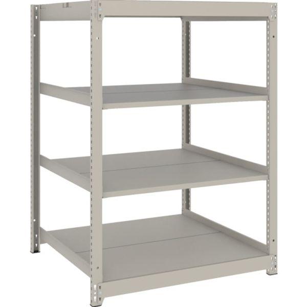 スチールラック 薄型ラック(耐荷重100Kg)900×595×H1200 4段単体 ネオグレー ネオグレー UL4364-TN WO店