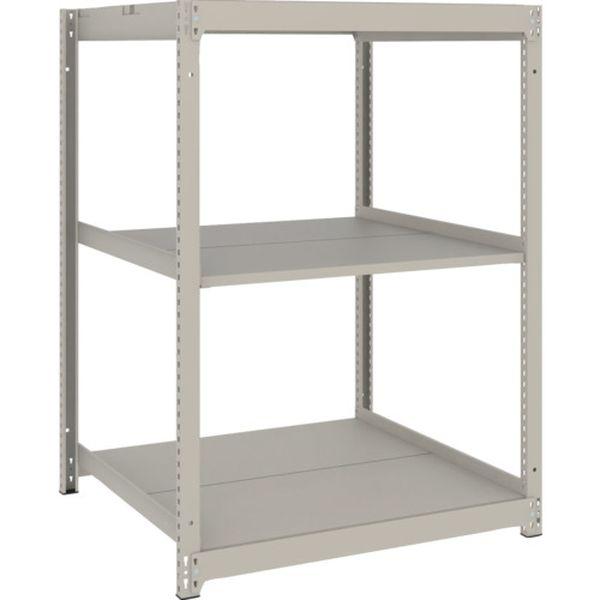 スチールラック 薄板ラック(棚板分割タイプ、耐荷重100Kg)900×875×H1500 3段単体 ネオグレー UL5393 WO店
