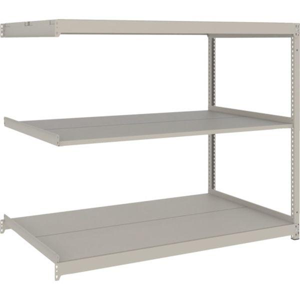 スチールラック 薄板ラック(棚板分割タイプ、耐荷重100Kg)1500×595×H1500 3段連結 ネオグレー UL5563B WO店