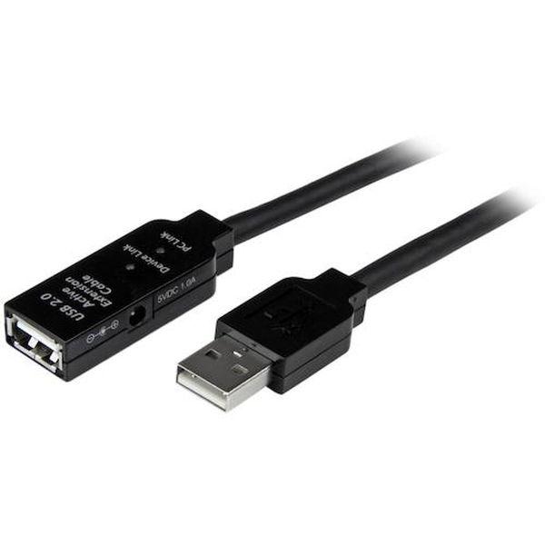 USBケーブル/A-A/10m/USB 2.0/アクティブ延長/オス・メス/BK USB2AAEXT10M-TN WO店