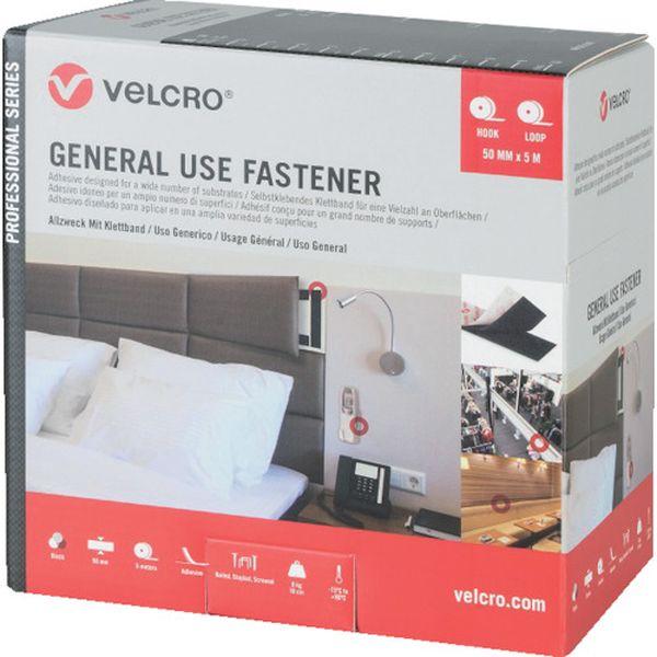 VELPS20006  VELCRO［［R上］］結束テープ 多用途タイプ 幅50mm×長さ5m 黒 VELPS20006-TN WO店