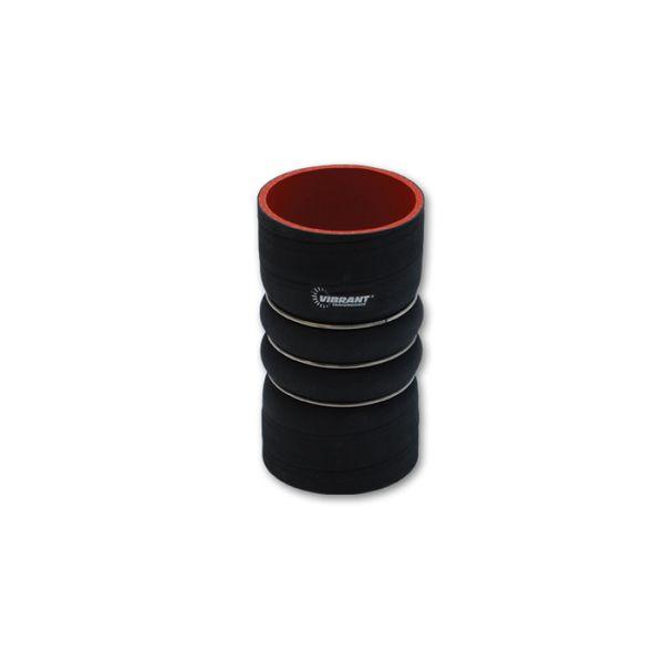 Vibrant 4 Ply Aramid Hump Hose w/3 SS Rings 5in ID x 6in Length - Black vib11833 WO店