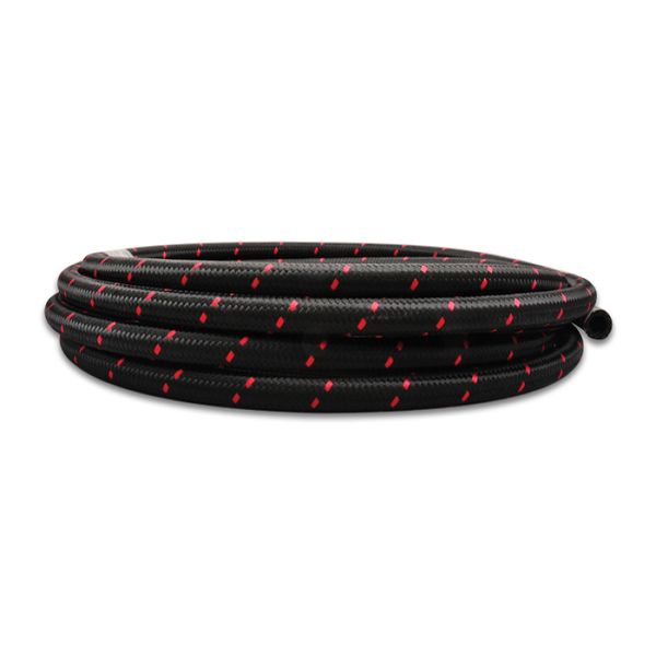 Vibrant -12 AN Two-Tone Black/Red Nylon Braided Flex Hose (5 foot roll) vib11992R WO店