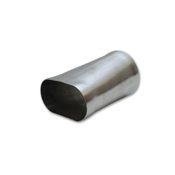Vibrant 3.5in oval (Nominal) x 3.5in Round Transiton adapter T304 SS 6in long vib13171 WO店 11,621円