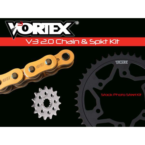 Vortex Racing V3 2.0 Chain and Sprocket Kit 3289-16,435S-47,G520RX3-118- Gold vtxCKG6362 WO店 42,021円