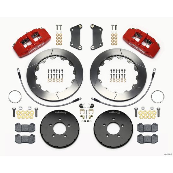 Wilwood Dynapro 6 Front Hat Kit 12.88in Red 2005-Up Mazda 3 w/ Lines wil140-13581-R WO店