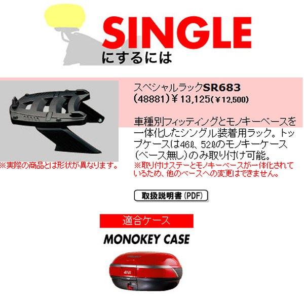 ジビ GIVI スペシャルラック シングル SR683 BMW R1150R WO店 アクセサリー