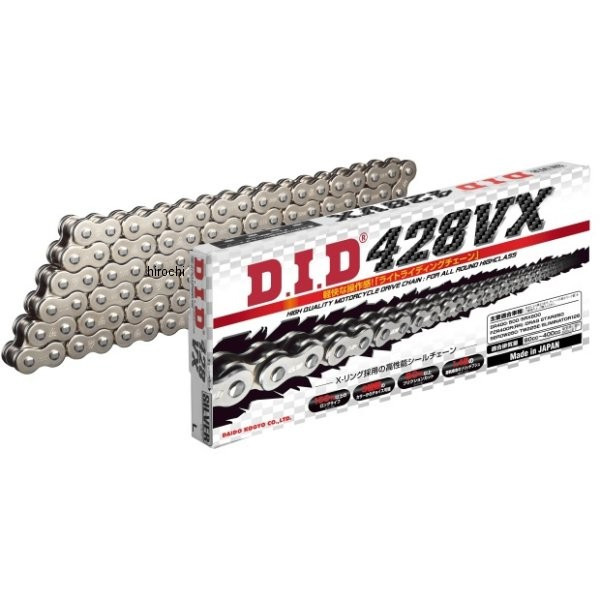 4525516379885 DID 大同工業 チェーン 428VX VXシリーズ Xリング シルバー 154L カシメ WO店