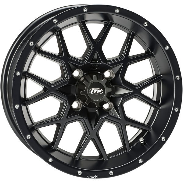 ITP ホイール ハリケーン 14x7 4/156 4+3 つや消し黒 WO店