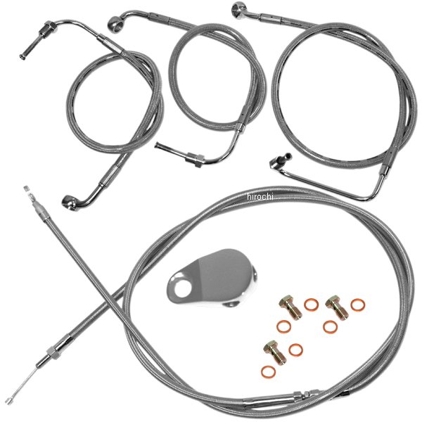 LAチョッパーズ LA Choppers ケーブル標準キット ステンレス 08年-13年 FLH 15-17インチ用 0610-0288 WO店