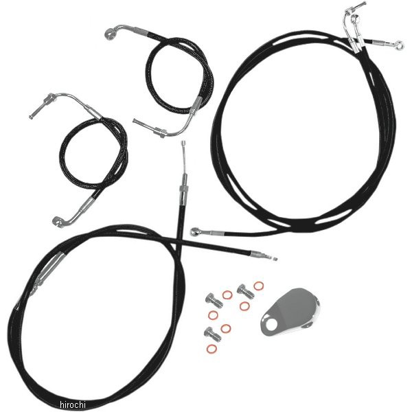 LAチョッパーズ LA Choppers ケーブル標準キット 黒 08年-13年 FLTR ABS付 15-17インチ用 WO店の通販は