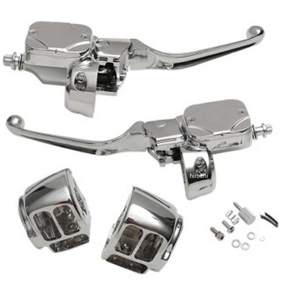 DRAG コントロールキット ハイドロ 11/16"クラッチ、9/16"ブレーキ(シングルディスク)クローム 0610-0693 WO店