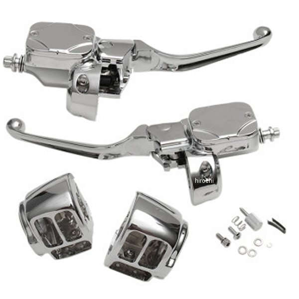 DRAG コントロールキット ハイドロ 11/16"クラッチ、11/16"ブレーキ(ダブルディスク)クローム 0610-0694 WO店